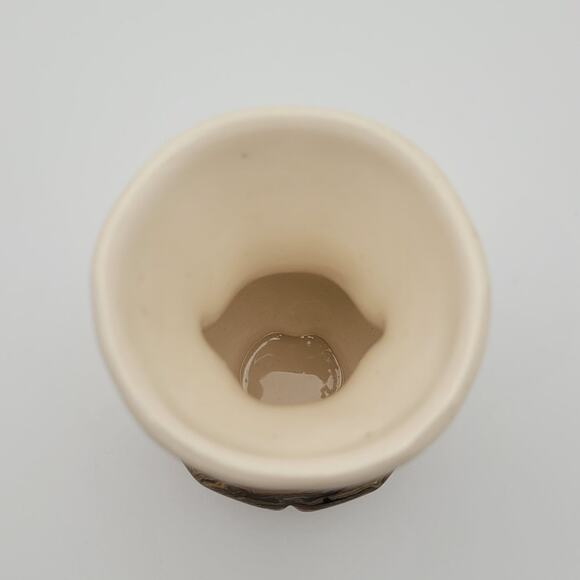 Vintage Marbled Pottery Bud Vases Set of 2 Earth Tone Swirl Small 3.5″ - Picture 4 of 15